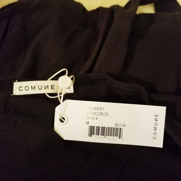 Michelle By Comune Black Colbert Dress Sz M - Picture 5 of 5
